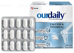 Ourdaily Calcium And Vitamin D3 Tablet 120