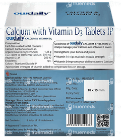 Ourdaily Calcium And Vitamin D3 Tablet 120