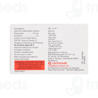 Rivaxon 2.5 MG Tablet 14
