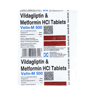 Velin M 500 Mg Tablet 15