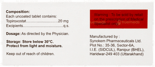 Topiroxo 20 Tablet 10