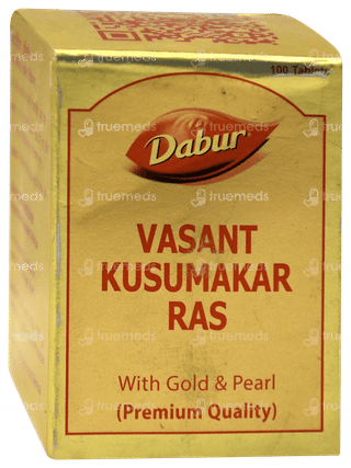 Dabur Vasant Kusumakar Ras With Gold & Pearl Tablet 100