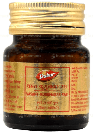 Dabur Vasant Kusumakar Ras With Gold & Pearl Tablet 100