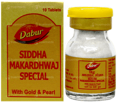 Dabur Siddha Makardhwaj Special With Gold & Pearl Tablet 10