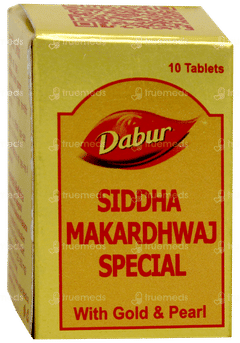 Dabur Siddha Makardhwaj Special With Gold & Pearl Tablet 10
