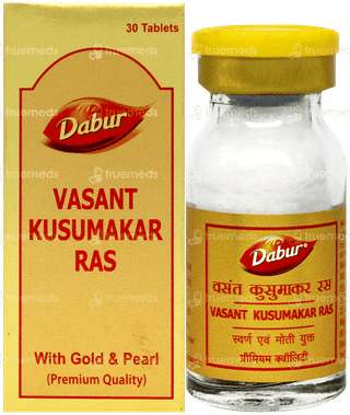 Dabur Vasant Kusumakar Ras With Gold & Pearl Tablet 30