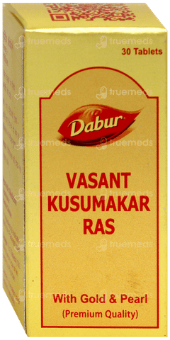 Dabur Vasant Kusumakar Ras With Gold & Pearl Tablet 30