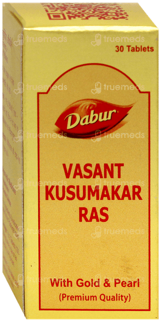Dabur Vasant Kusumakar Ras With Gold & Pearl Tablet 30