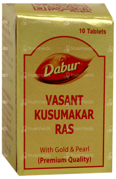 Dabur Vasant Kusumakar Ras With Gold And Pearl Tablet 10