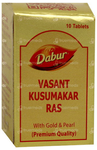 Dabur Vasant Kusumakar Ras With Gold And Pearl Tablet 10
