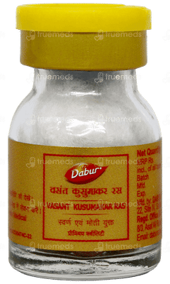 Dabur Vasant Kusumakar Ras With Gold And Pearl Tablet 10