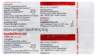 Emsita M 50/500 Tablet 10