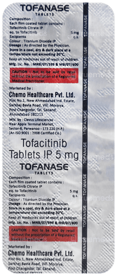 Tofanase 5 MG Tablet 10