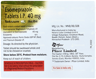 Neksium 40mg Tablet 15