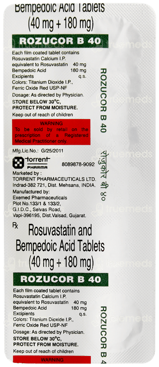 Rozucor B 40 Tablet 10