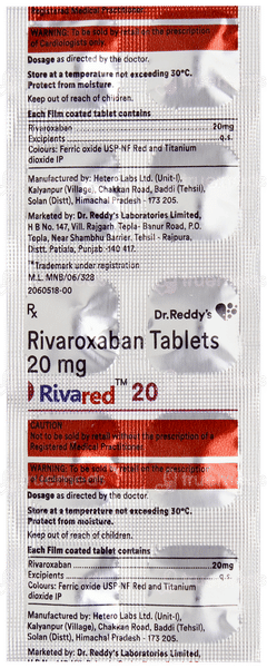 Rivared 20 Tablet 10 Rivared 20 Tablet 10