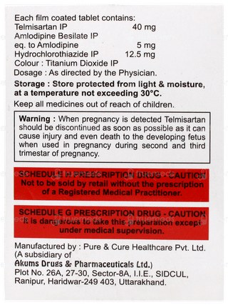 Telmijub Am H 40 Tablet 15