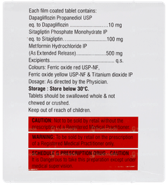 Gluxit Trio 10/100/500 Tablet 15 Gluxit Trio 10/100/500 Tablet 15