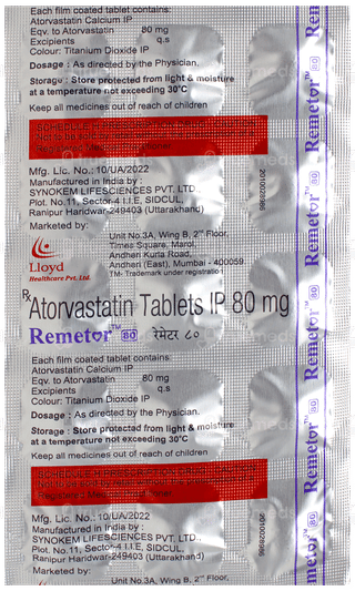 Remetor 80 Tablet 15
