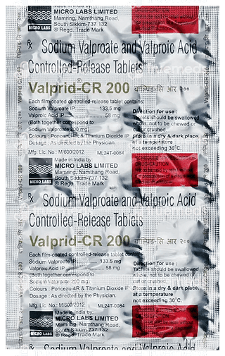 Valprid Cr 200 Tablet 15