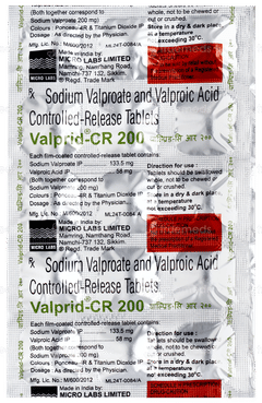 Valprid Cr 200 Tablet 15