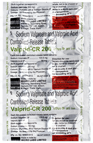 Valprid Cr 200 Tablet 15