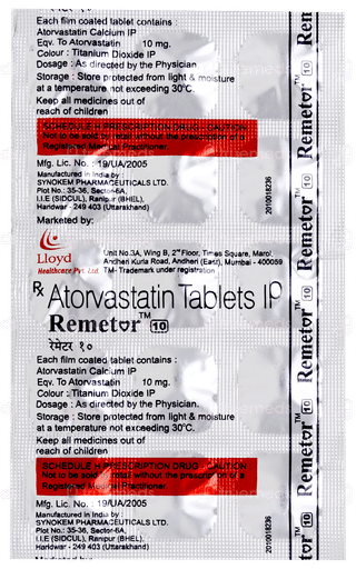 Remetor 10 Tablet 15
