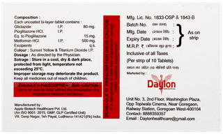 Dayclazide Mp 80 Tablet 10