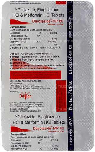 Dayclazide Mp 80 Tablet 10