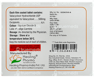 Valclovir 500 Tablet 10