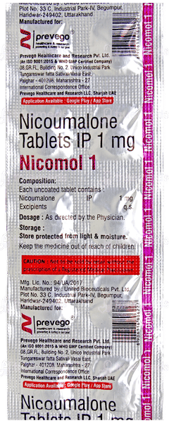 Nicomol 1 Tablet 10 Nicomol 1 Tablet 10