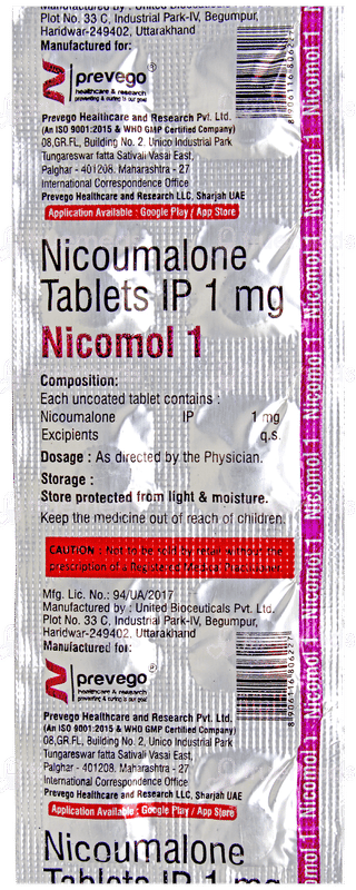 Nicomol 1 Tablet 10