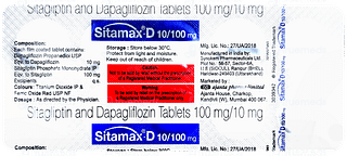 Sitamax D 10/100mg Tablet 10