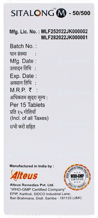 Sitalong M 50/500 Tablet 15