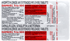 Dapavel Trio 500 Tablet 10 Dapavel Trio 500 Tablet 10