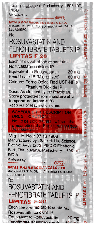 Lipitas F 20 Tablet 10