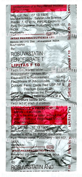 Lipitas F 10/160 MG Tablet 10