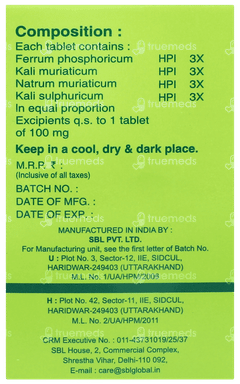 Sbl Bio Combination 5 Tablet 25gm