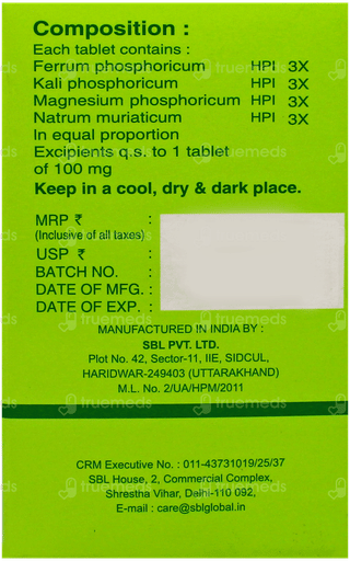 Sbl Bio Combination 12 Tablet 25gm