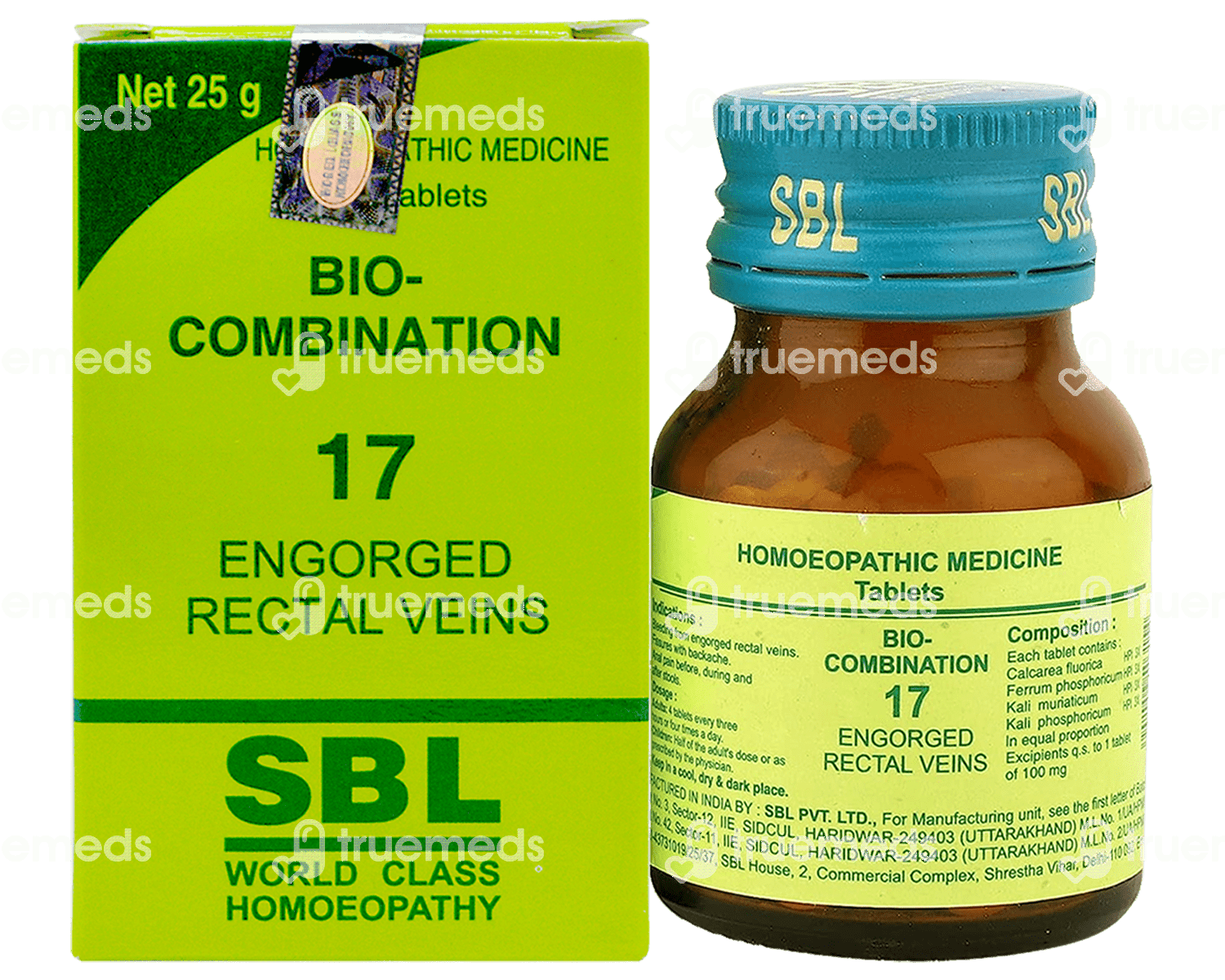 Sbl Bio Combination 17 Rectal Veins Tablet 25 Gm Uses, Side
