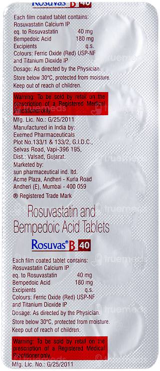 Rosuvas B 40 Tablet 10