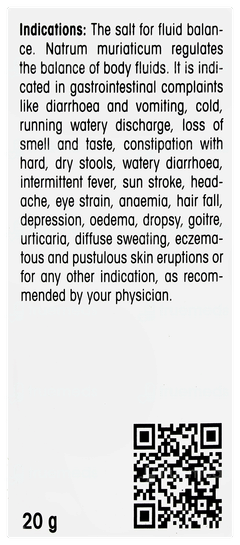 Dr Reckeweg Natrum Muriaticum 6x Biochemic Tablet 20gm