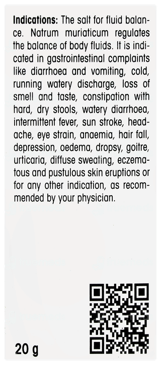 Dr Reckeweg Natrum Muriaticum 6x Biochemic Tablet 20gm