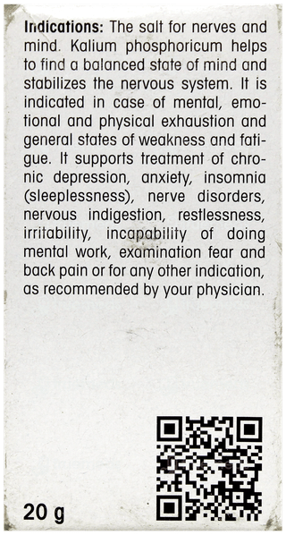 Dr Reckeweg Kali Phosphoricum 3X Biochemic Tablet 20Gm
