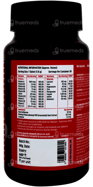 Healthkart Hk Vitals Multivitamin Women Tablet 60