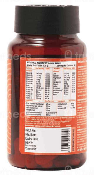 Healthkart Hk Vitals Multivitamin With Probiotics 60