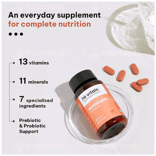 Healthkart Hk Vitals Multivitamin With Probiotics 60