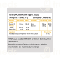 Hk Vitals Calcium Tablet 60