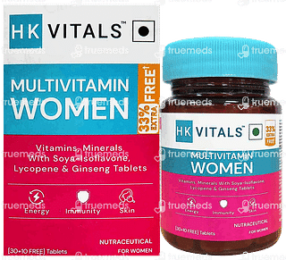 Healthkart Hk Vitals Multivitamin Women Tablet 30 + 10 Free