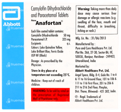 Anafortan New 50mg+325mg Tablet 15